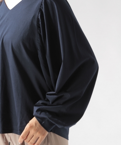 BAYFLOW(ベイフロー)の「ボリューム袖プルオーバー 18AW(シャツ/ブラウス・レディース・ネイビー/グレー/グリーン・SMALL/MEDIUM)」の19枚目の写真