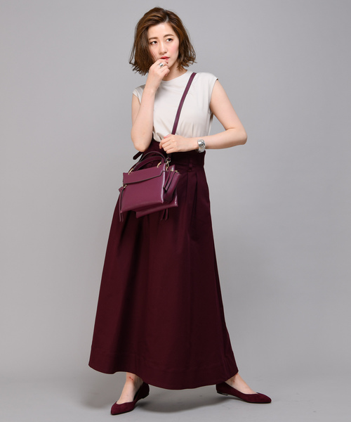 RIVE DROITE（リヴドロワ）の「チノクロスマキシスカート（スカート・レディース・ボルドー/キャメル/ライトベージュ・38/36）」の3枚目の写真