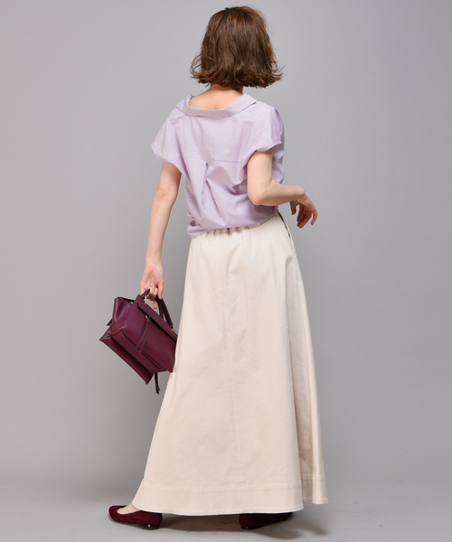 RIVE DROITE（リヴドロワ）の「チノクロスマキシスカート（スカート・レディース・ボルドー/キャメル/ライトベージュ・38/36）」の8枚目の写真