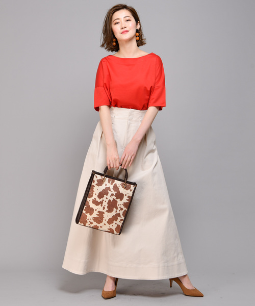 RIVE DROITE（リヴドロワ）の「チノクロスマキシスカート（スカート・レディース・ボルドー/キャメル/ライトベージュ・38/36）」の9枚目の写真