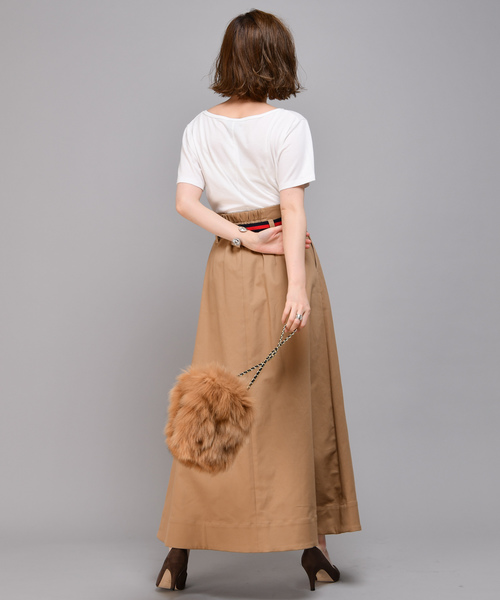 RIVE DROITE（リヴドロワ）の「チノクロスマキシスカート（スカート・レディース・ボルドー/キャメル/ライトベージュ・38/36）」の14枚目の写真