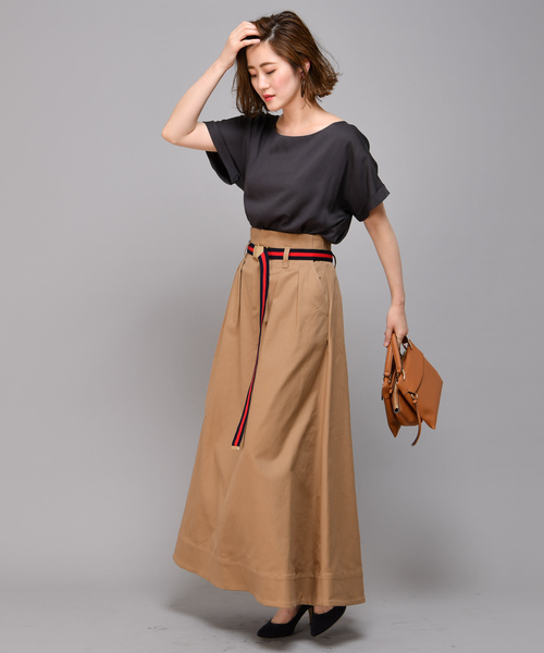 RIVE DROITE（リヴドロワ）の「チノクロスマキシスカート（スカート・レディース・ボルドー/キャメル/ライトベージュ・38/36）」の17枚目の写真