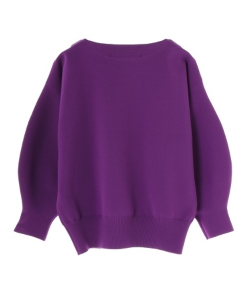 YECCA VECCA（イェッカヴェッカ）の「ボリューム袖ニットプルオーバー（ニット/セーター・レディース・ブラック/パープル/アイボリー/キャメル・FREE）」の7枚目の写真