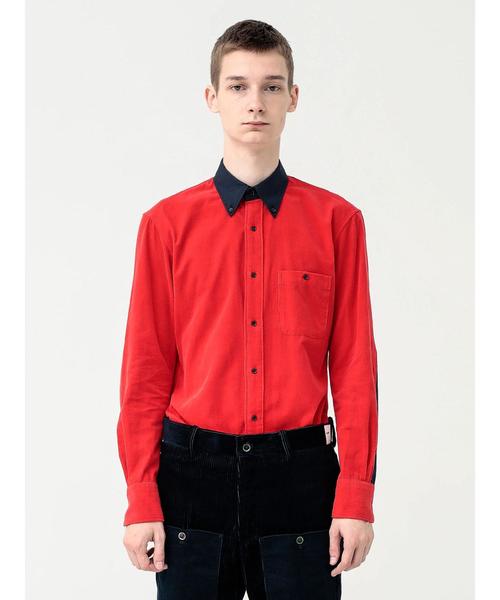 koe×THOM BROWNE（コエトムブラウン）の「MENS BUTTONDOWN SHIRT（シャツ/ブラウス・メンズ・ネイビー/レッド/グリーン・SMALL/MEDIUM/LARGE）」の4枚目の写真