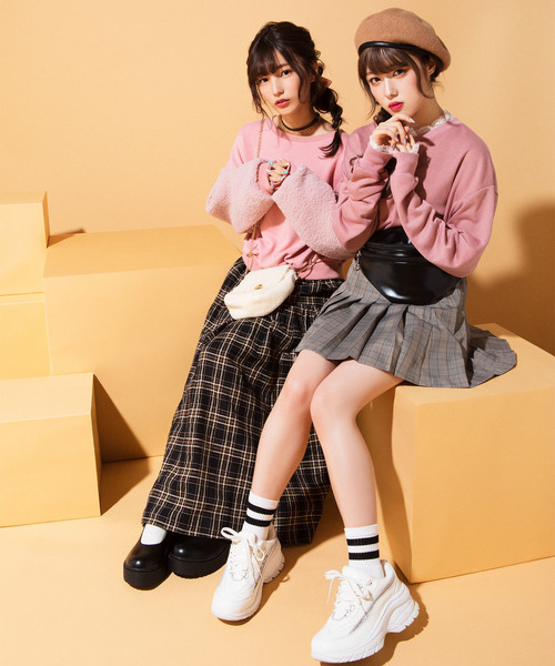 WEGO（ウィゴー）の「WEGO/ボアポシェット（ショルダーバッグ・レディース・ブラック/アイボリー・FREE）」の6枚目の写真