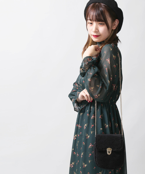 WEGO（ウィゴー）の「WEGO/ボアポシェット（ショルダーバッグ・レディース・ブラック/アイボリー・FREE）」の9枚目の写真