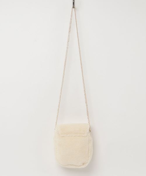 WEGO（ウィゴー）の「WEGO/ボアポシェット（ショルダーバッグ・レディース・ブラック/アイボリー・FREE）」の3枚目の写真