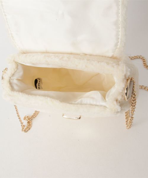 WEGO（ウィゴー）の「WEGO/ボアポシェット（ショルダーバッグ・レディース・ブラック/アイボリー・FREE）」の5枚目の写真