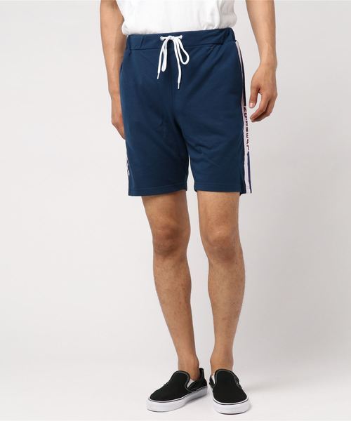 No sweat(ノースウェット)の「【no sweat】ラインロゴ入り リラックス ショート パンツ(その他パンツ・メンズ・ネイビー/グレー/イエロー・S/M/L)」の3枚目の写真