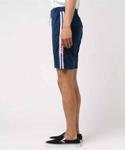 No sweat(ノースウェット)の「【no sweat】ラインロゴ入り リラックス ショート パンツ(その他パンツ・メンズ・ネイビー/グレー/イエロー・S/M/L)」の4枚目の写真