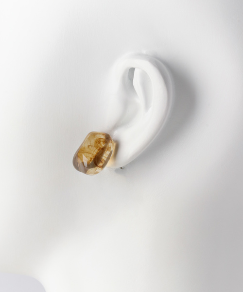 SMELLY（スメリー）の「カラークリアマーブル4ピアスセット（ピアス（両耳用）・レディース・グレー系その他/ベージュ系その他・-）」の6枚目の写真