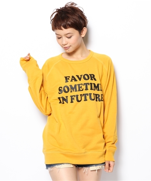 WEGO（ウィゴー）の「WEGO/ライトウェイト裏毛ロゴクルーネックスウェット（スウェット・メンズ・ホワイト/ブラック/杢グレー/ネイビー/マスタード/レッド・MEDIUM/LARGE）」の15枚目の写真