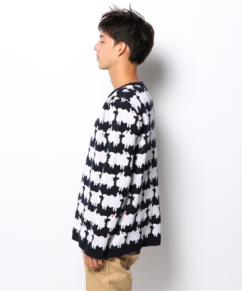 BEAMS T（ビームスティー）の「LABRAT / SHEEP KNIT SP（ニット/セーター・メンズ・ネイビー・SMALL/MEDIUM/LARGE）」の3枚目の写真