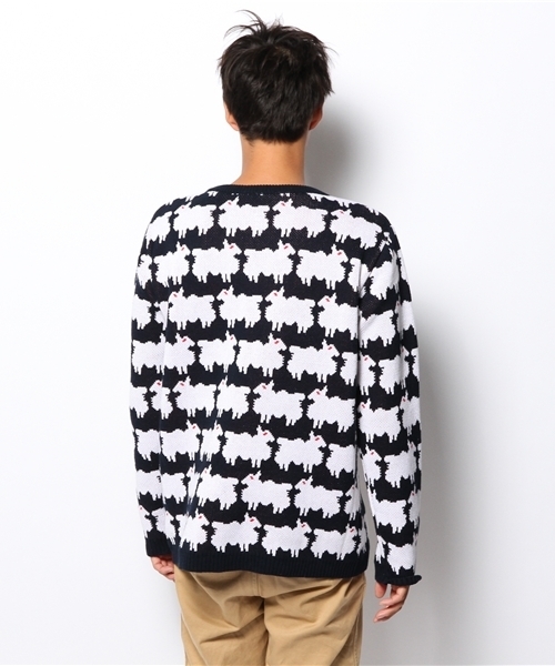 BEAMS T（ビームスティー）の「LABRAT / SHEEP KNIT SP（ニット/セーター・メンズ・ネイビー・SMALL/MEDIUM/LARGE）」の4枚目の写真