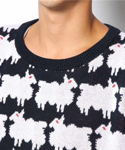 BEAMS T（ビームスティー）の「LABRAT / SHEEP KNIT SP（ニット/セーター・メンズ・ネイビー・SMALL/MEDIUM/LARGE）」の5枚目の写真