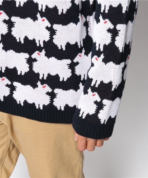 BEAMS T（ビームスティー）の「LABRAT / SHEEP KNIT SP（ニット/セーター・メンズ・ネイビー・SMALL/MEDIUM/LARGE）」の6枚目の写真