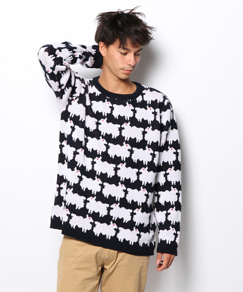 BEAMS T（ビームスティー）の「LABRAT / SHEEP KNIT SP（ニット/セーター・メンズ・ネイビー・SMALL/MEDIUM/LARGE）」の8枚目の写真