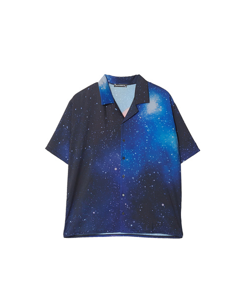 宇宙柄退廃ハート開襟シャツ スーパービッグ シャツ ブラウス トップス Ankorock アンコロック のファッション