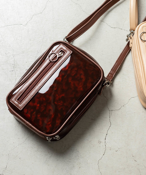 WEGO（ウィゴー）の「WEGO/ジップポイントミニショルダーバッグ（ショルダーバッグ・レディース・ブラック/ベージュ/シルバー/その他1/ホワイト系その他/パープル/ホワイト・FREE）」の7枚目の写真