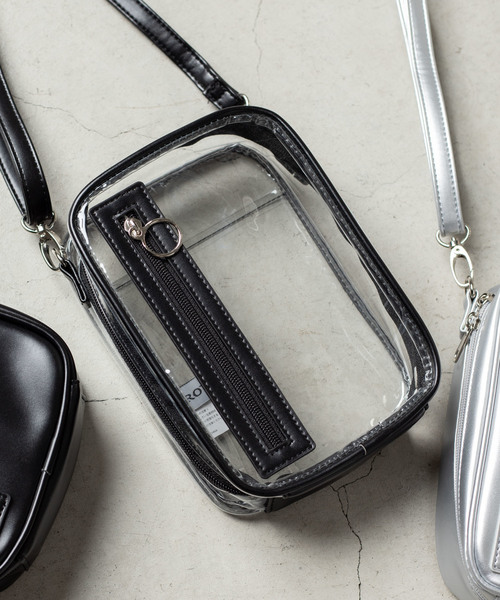 WEGO（ウィゴー）の「WEGO/ジップポイントミニショルダーバッグ（ショルダーバッグ・レディース・ブラック/ベージュ/シルバー/その他1/ホワイト系その他/パープル/ホワイト・FREE）」の3枚目の写真