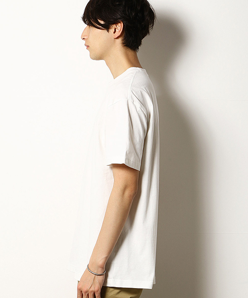 Purple&Yellow（パープルアンドイエロー）の「スーパー ビッグ シルエット プリント Tシャツ（Tシャツ/カットソー・メンズ・アイボリー/ブラック・MEDIUM/LARGE）」の15枚目の写真