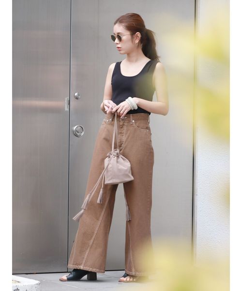 Ungrid（アングリッド）の「ショルダーデザインタンクトップ（タンクトップ・レディース・ブラック/オフホワイト/オリーブ/ブルー・FREE）」の9枚目の写真