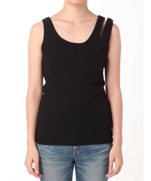 Ungrid（アングリッド）の「ショルダーデザインタンクトップ（タンクトップ・レディース・ブラック/オフホワイト/オリーブ/ブルー・FREE）」の10枚目の写真