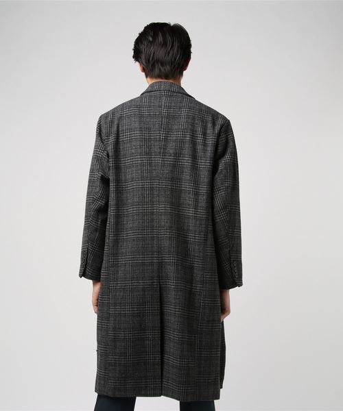 ８(eight)（エイト）の「チェック チェスターコート ダブル オーバーサイズ（チェスターコート・メンズ・ベージュ/グレー/オリーブ・MEDIUM/LARGE）」の5枚目の写真