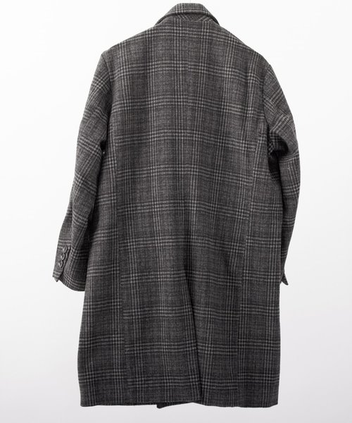 ８(eight)（エイト）の「チェック チェスターコート ダブル オーバーサイズ（チェスターコート・メンズ・ベージュ/グレー/オリーブ・MEDIUM/LARGE）」の8枚目の写真