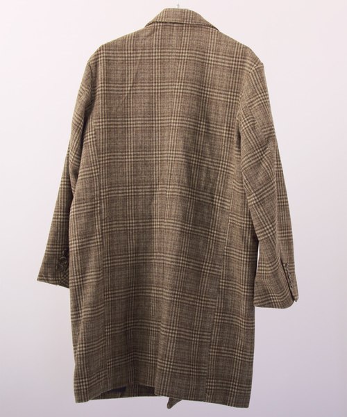 ８(eight)（エイト）の「チェック チェスターコート ダブル オーバーサイズ（チェスターコート・メンズ・ベージュ/グレー/オリーブ・MEDIUM/LARGE）」の17枚目の写真
