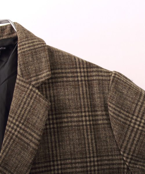 ８(eight)（エイト）の「チェック チェスターコート ダブル オーバーサイズ（チェスターコート・メンズ・ベージュ/グレー/オリーブ・MEDIUM/LARGE）」の21枚目の写真