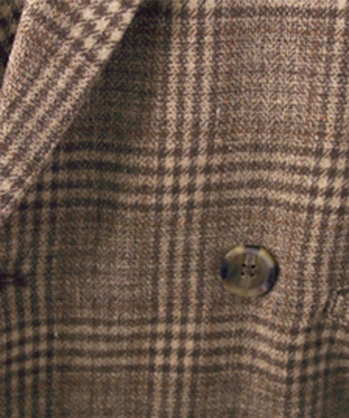 ８(eight)（エイト）の「チェック チェスターコート ダブル オーバーサイズ（チェスターコート・メンズ・ベージュ/グレー/オリーブ・MEDIUM/LARGE）」の10枚目の写真