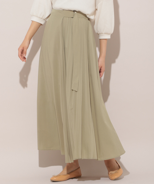 apres jour(アプレジュール)の「アシメプリーツスカート【ZOZOTOWN限定アイテム】(スカート・レディース・ブラック/カーキ/ラベンダー・フリー)」の2枚目の写真