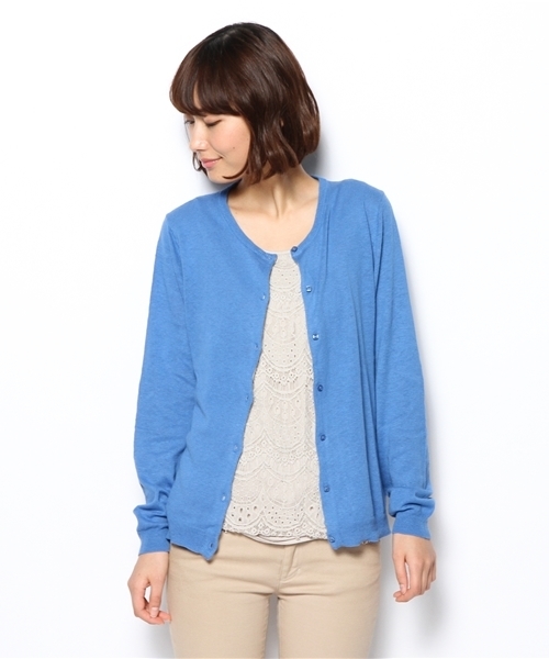 ikka(イッカ)の「12GハイツイストUVカーディガン(カーディガン/ボレロ・レディース・オフホワイト/ブラック/グレー/ブルー/スカイブルー/イエロー/レッド・LARGE/MEDIUM)」の11枚目の写真