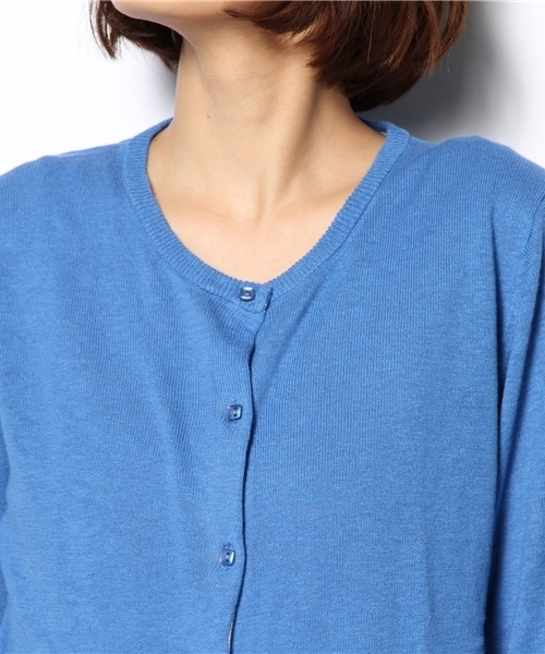 ikka(イッカ)の「12GハイツイストUVカーディガン(カーディガン/ボレロ・レディース・オフホワイト/ブラック/グレー/ブルー/スカイブルー/イエロー/レッド・LARGE/MEDIUM)」の12枚目の写真