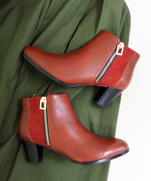 cava cava（サヴァサヴァ）の「〈cava cava（サヴァサヴァ）〉サイドファスナーブーツ（ブーツ・レディース・ブラック/レッド/ガンメタ・23.5cm/23.0cm/24.0cm/24.5cm/22.5cm）」の8枚目の写真