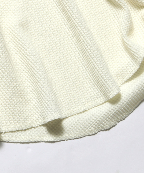 made in standard （メイドインスタンダード）の「made in standard/メイドインスタンダード  ワッフルドロップショルダーヘンリーネックプルオーバー（Tシャツ/カットソー・レディース・ブラック/ブラウン/カーキ/ナチュラル・FREE）」の9枚目の写真