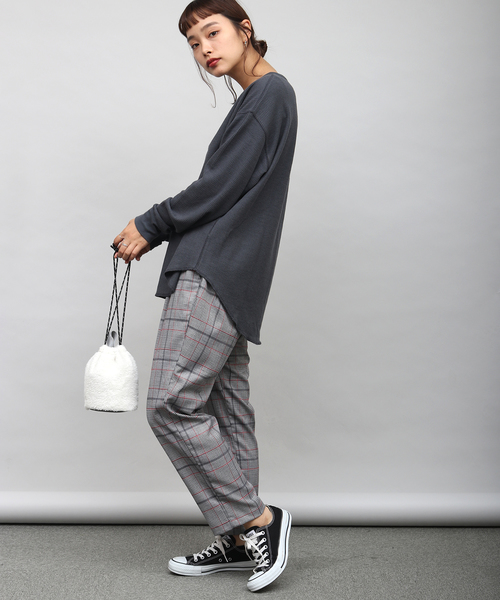 made in standard （メイドインスタンダード）の「made in standard/メイドインスタンダード  ワッフルドロップショルダーヘンリーネックプルオーバー（Tシャツ/カットソー・レディース・ブラック/ブラウン/カーキ/ナチュラル・FREE）」の20枚目の写真