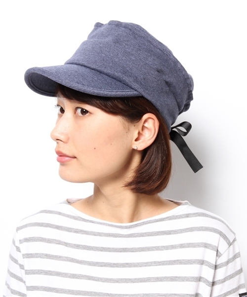 green label relaxing(グリーンレーベルリラクシング)の「GC ウラケBKリボンキャスケット(キャスケット・レディース・ダークグレー/ネイビー・フリー)」の5枚目の写真
