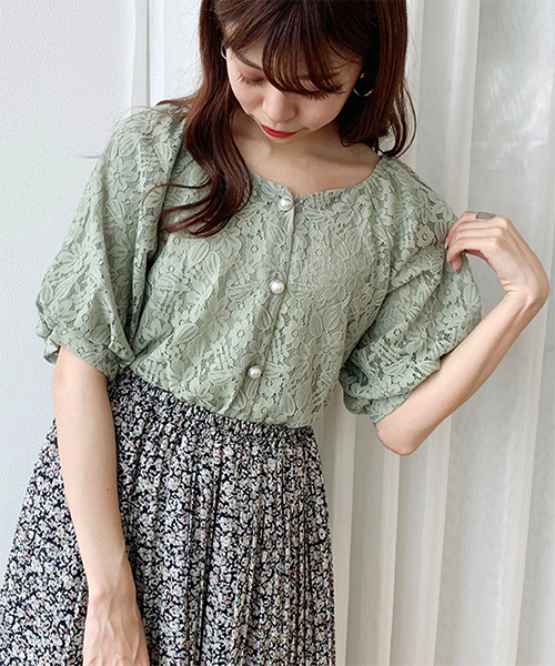 apres jour(アプレジュール)の「レースパールボタンブラウス【ZOZOTOWN限定アイテム】(シャツ/ブラウス・レディース・ベージュ/オフホワイト/ライトグリーン/モカ・フリー)」の21枚目の写真