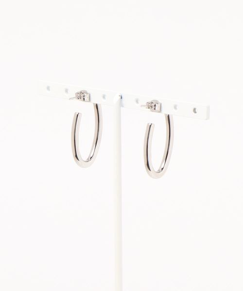 JOINT WORKS（ジョイントワークス）の「【CITRON Bijoux / シトロンビジュー】 oval hoop pierce / オーバルフープピアス（ピアス（両耳用）・レディース・シルバー/ゴールド系その他・FREE）」の3枚目の写真
