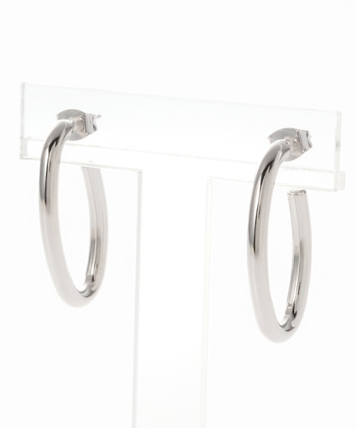 JOINT WORKS（ジョイントワークス）の「【CITRON Bijoux / シトロンビジュー】 oval hoop pierce / オーバルフープピアス（ピアス（両耳用）・レディース・シルバー/ゴールド系その他・FREE）」の2枚目の写真