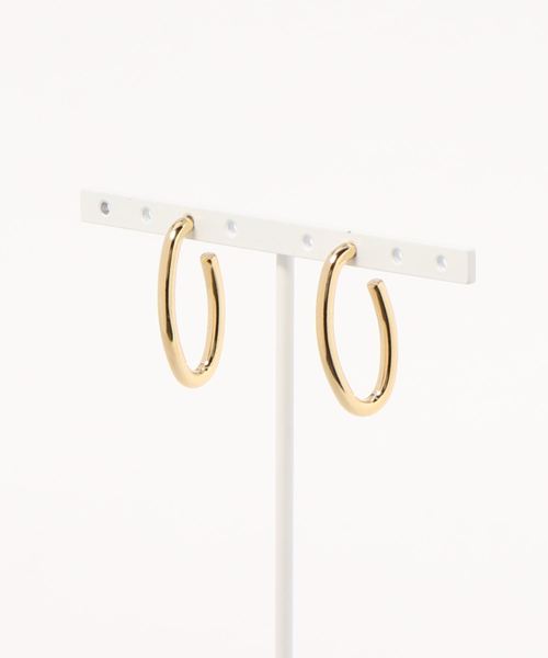 JOINT WORKS（ジョイントワークス）の「【CITRON Bijoux / シトロンビジュー】 oval hoop pierce / オーバルフープピアス（ピアス（両耳用）・レディース・シルバー/ゴールド系その他・FREE）」の5枚目の写真