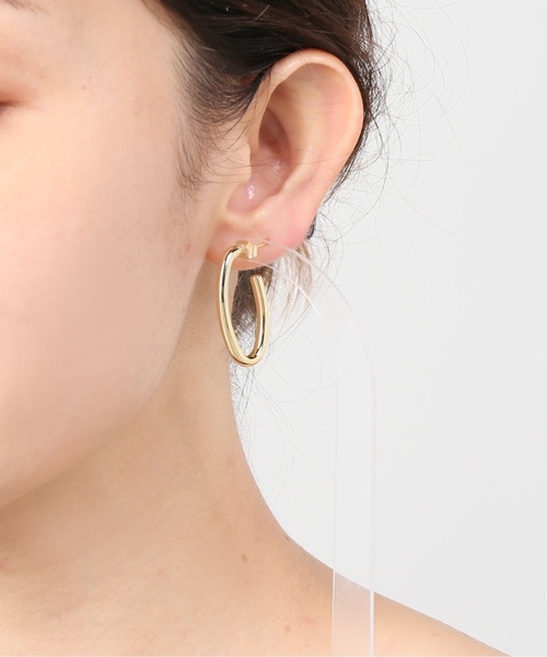 JOINT WORKS（ジョイントワークス）の「【CITRON Bijoux / シトロンビジュー】 oval hoop pierce / オーバルフープピアス（ピアス（両耳用）・レディース・シルバー/ゴールド系その他・FREE）」の10枚目の写真
