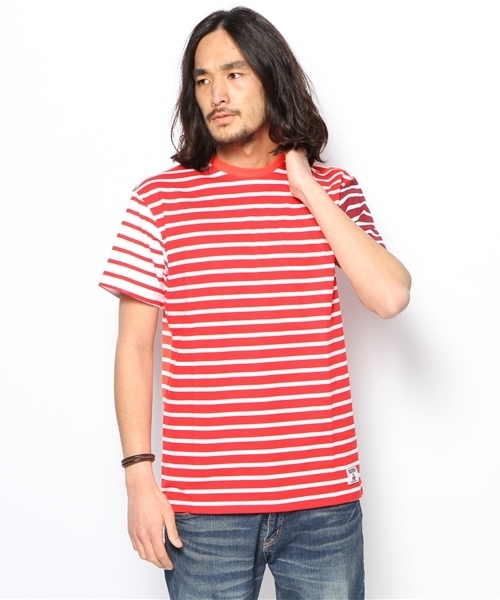 adidas Originals(アディダスオリジナルス)の「アディダス オリジナルス×ベドウィン adidas Originals BW BORDER TEE(Tシャツ/カットソー・メンズ・レッド/イエロー/グリーン・SMALL/X-LARGE/LARGE/MEDIUM)」の3枚目の写真