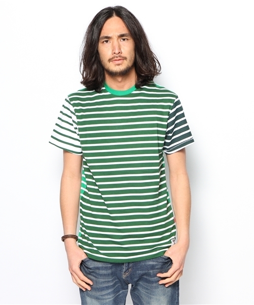 adidas Originals(アディダスオリジナルス)の「アディダス オリジナルス×ベドウィン adidas Originals BW BORDER TEE(Tシャツ/カットソー・メンズ・レッド/イエロー/グリーン・SMALL/X-LARGE/LARGE/MEDIUM)」の2枚目の写真