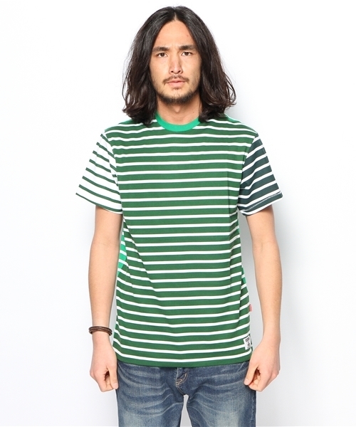 adidas Originals(アディダスオリジナルス)の「アディダス オリジナルス×ベドウィン adidas Originals BW BORDER TEE(Tシャツ/カットソー・メンズ・レッド/イエロー/グリーン・SMALL/X-LARGE/LARGE/MEDIUM)」の4枚目の写真