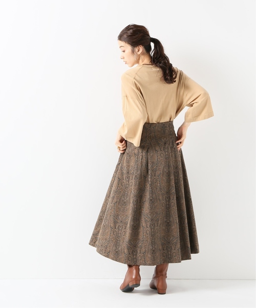 セール】IENA LA BOUCLE ペイズリージャガード タックスカート