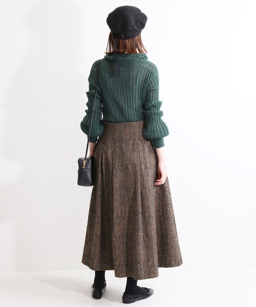セール】IENA LA BOUCLE ペイズリージャガード タックスカート