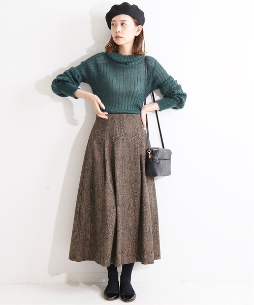 IENA LA BOUCLE(イエナラブークル)の「IENA LA BOUCLE ペイズリージャガード タックスカート◆(スカート・レディース・ブラウン・38/36/34)」の12枚目の写真
